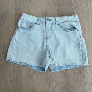 Calvin Klein Kids Girls Mid Rise Boy Shorts Size 12 Light Blue Wash Cotton